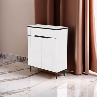 Megafurniture | Laurell I Black 2 Door Shoe Cabinet (80cm) | Shoe Cabinet