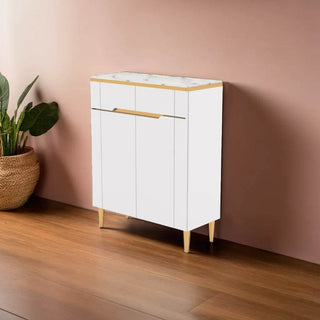 Megafurniture | Laurell I Gold 2 Door Shoe Cabinet | Shoe Cabinet
