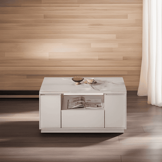 Megafurniture | Lazarus Glossy Sintered Stone Coffee Table (100cm) | Coffee Table