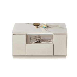 Megafurniture | Lazarus Glossy Sintered Stone Coffee Table (100cm) | Coffee Table