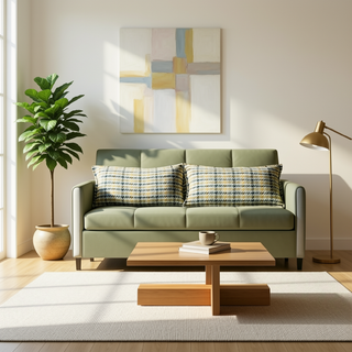 Leilani Leathaire Sofa Bed in Khaki Green