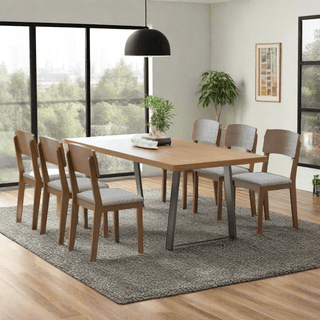 Megafurniture | Leontius Wooden Dining Set (1+8) | Dining Set