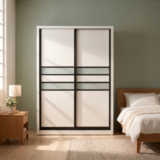Lilah White Wash Sliding Door Wardrobe