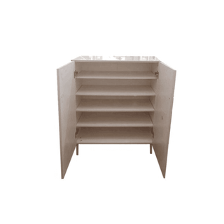 Megafurniture | Linne 2 Door Shoe Cabinet in White (80cm) | Shoe Cabinet