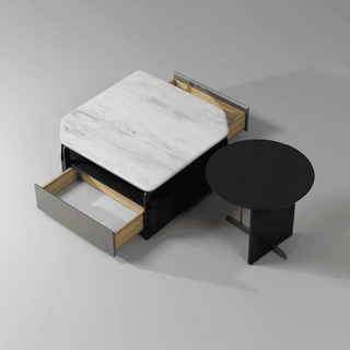 Megafurniture | Logan Nesting Coffee Table with Marble Tech Top | Coffee Table