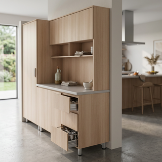 Lorena 2 Door Kitchen Cabinet with Top