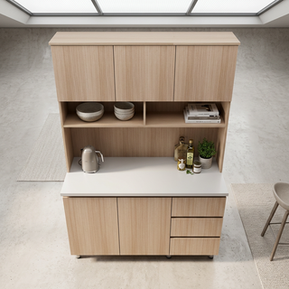 Lorena 2 Door Kitchen Cabinet with Top