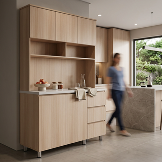 Lorena 2 Door Kitchen Cabinet with Top