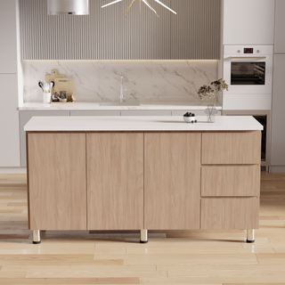 Lorena 3 Door Kitchen Cabinet