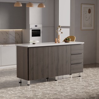 Lorena 3 Door Kitchen Cabinet