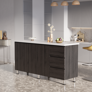 Lorena 3 Door Kitchen Cabinet