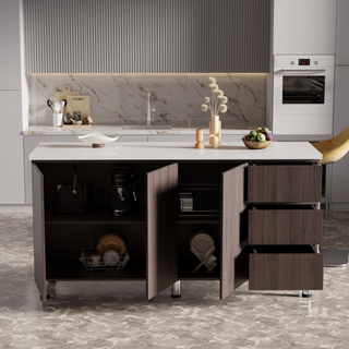 Lorena 3 Door Kitchen Cabinet