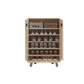 Megafurniture | Lottie 2 Door Shoe Cabinet with Number Lock (80cm） | Shoe Cabinet