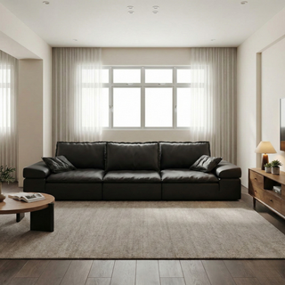 Lucette Leather Adjustable Backrest Sofa