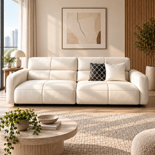 Zalvian Leather Sofa