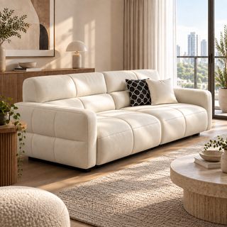 Zalvian Leather Sofa