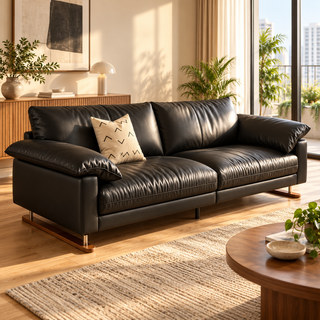 Corvellae Leather Sofa