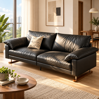 Corvellae Leather Sofa