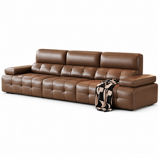 Myvello Leather Sofa