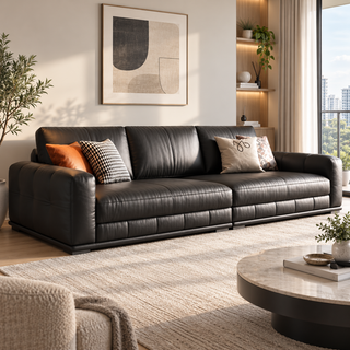 Zarevin Leather Sofa