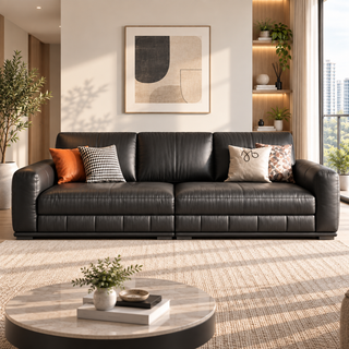 Zarevin Leather Sofa