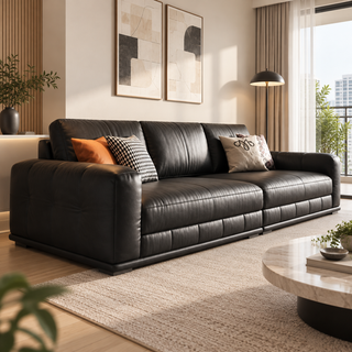 Zarevin Leather Sofa