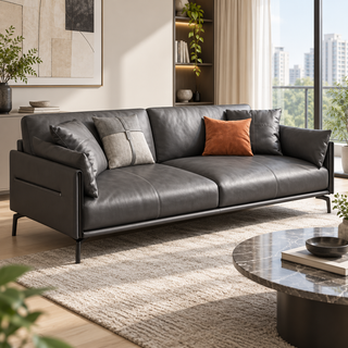 Zenvella Leather Sofa