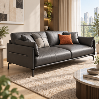 Zenvella Leather Sofa