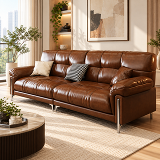 Luvanto Leather Sofa