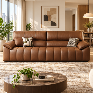 Melvaris Leather Sofa
