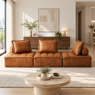 Briselle Faux Leather Sofa