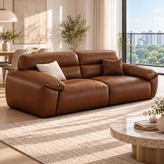Morcino Genuine Leather Sofa