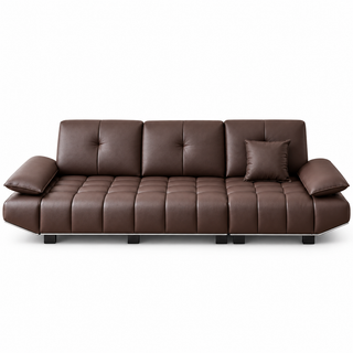 Cevron Leather Sofa