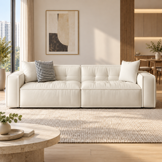 Lorcino Faux Leather Sofa
