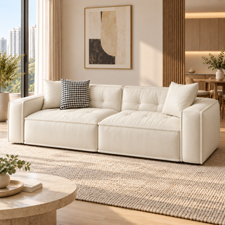 Lorcino Faux Leather Sofa