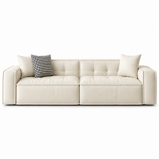 Lorcino Faux Leather Sofa