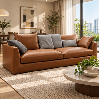 Bravino Leather Sofa