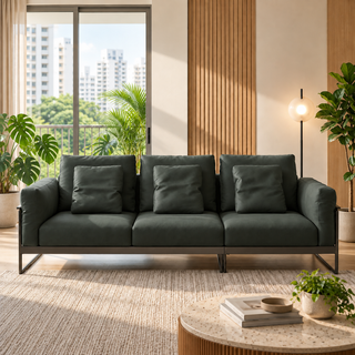 Cevella Leather Sofa