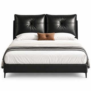 Vellaro Genuine Leather Bed Frame