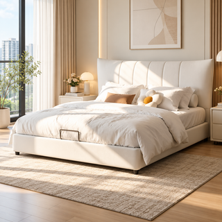 Brencora Genuine Leather Bed Frame