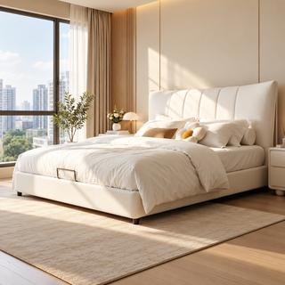 Brencora Genuine Leather Bed Frame