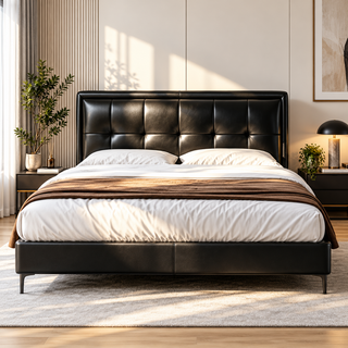 Fenvoro Genuine Leather Bed Frame