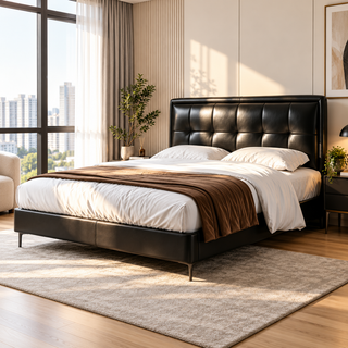 Fenvoro Genuine Leather Bed Frame