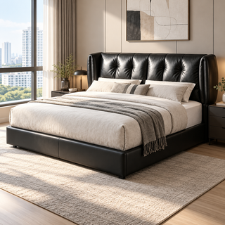 Arvelloa Leather Bed Frame
