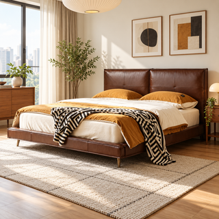 Cevrino Leather Bed Frame