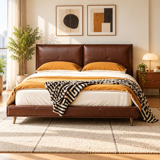 Cevrino Leather Bed Frame