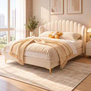 Auvrena Leather Bed Frame