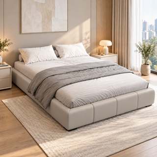Raventine Faux Leather Bed Frame