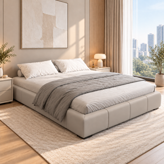 Raventine Faux Leather Bed Frame