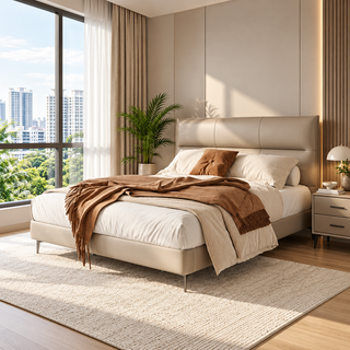Cormaris Leather Bed Frame